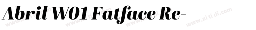 Abril W01 Fatface Re字体转换